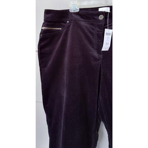 chico's Corduroy Slim Leg Black Casual Pants Size 3.5 = XL Size 18 Cotton $89 - Picture 4 of 9